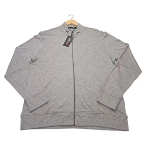 RLX Ralph Lauren Golf Mockneck Jacket Full Zip Stretch Hthr Grey Mens L NWT $228 - Picture 1 of 12