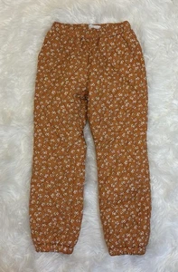 ZARA Floral Polyester Quilted Pants Joggers Lined Girls 11-12 - Picture 1 of 7