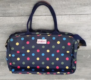 Cath Kidston London Laptop / Tablet Polka Dot Tote Bag - Dark Blue - Picture 1 of 3