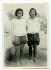 c1930s China photo from missionary collection - young girls in shorts