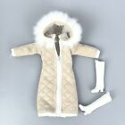 Light Yellow Winter Warm Long Coat for 11.5" Doll Fashion Outfits Clothes Parka
