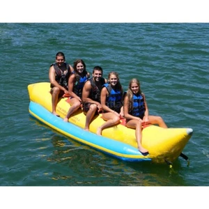 Bateau banane gonflable commercial PVC pour 6 personnes jouet amusant aquatique - Photo 1 sur 11