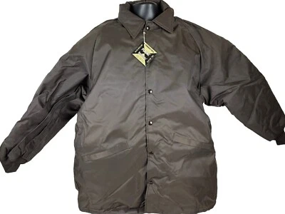 Vintage Winter Jacket Coat XL Lined 70s Dunbrooke NOS NWT Brown Pla-Jac Sherpa - Image 1 of 4