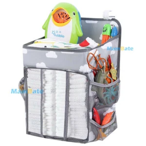 Baby Hanging Crib Organizer Nappy Diaper Changing Storage Caddy Bag Organiser - Picture 1 of 11
