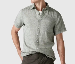 Rodd & Gunn Ellerslie Sports Fit Shirt Men Size L Sage Linen - Picture 1 of 14