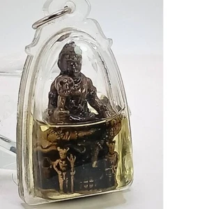 Phaya Yom Thai Holy Amulet  Pendent Magic Oil Wealth Lucky Voodo Waterproof Case - Picture 1 of 7