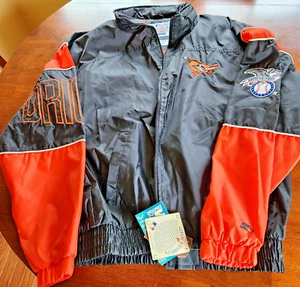 Vintage Herren Baltimore Orioles Starter Team L Windbreaker Jacke mit Kapuze & Etikett - Bild 1 von 7