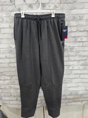 Reebok Hombre Doble Tiempo Tejido Jogger Gris XL Delgado Cremallera Bolsillos Nuevas Etiquetas $70 Foto 1 de 4