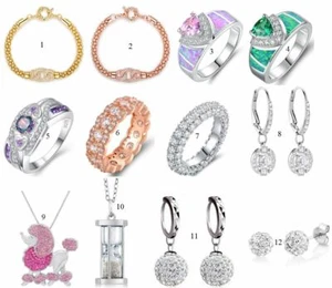 Swarovski Crystal Earrings, Rings, Necklaces and More! - Foto 1 di 25