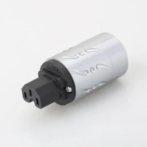 Conector Viborg VF502R chapado en rodio cobre puro IEC hembra enchufe de alimentación C13 C15 - Imagen 1 de 6