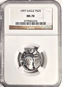 1997 P$25 United States 1/4 oz Platinum Eagle NGC MS 70 - Picture 1 of 2