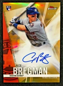 2017 Topps Finest Alex Bregman RC GOLD Refractor ON-CARD AUTO 42/50 !!! ASTROS - Picture 1 of 4