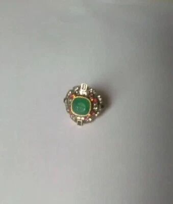 Heidi Daus Ring Green Stone Size 5 Egyptian Style  - Image 1 of 4