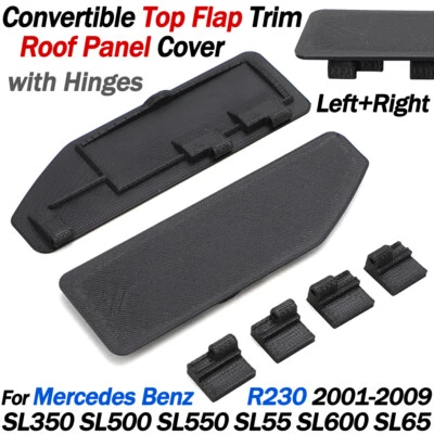 For Mercedes R230 SL350 SL500 SL600 Convertible Top Flap Trim Roof Panel Covers - Image 1 of 4