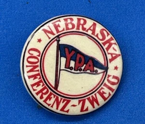 1900s YOUNG PEOPLE'S ASSOCIATION Y.P.A. PENNANT PIN NEBRASKA CONFRENZ-ZWEIG - Picture 1 of 4