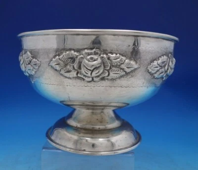 Centro de mesa de plata esterlina mexicana rosa azteca de Ballesteros (#6754) Foto 1 de 4