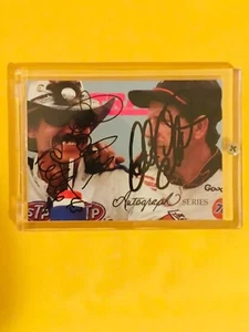 NASCAR Earnhardt / Petty Autograph1992TRAKS A1 Both 7TIME WINSTON CUP CHAMPIONS - Picture 1 of 2