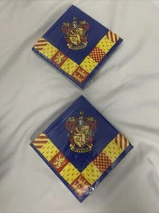 NEW HARRY POTTER  SORCERERS STONE 16 -DESSERT NAPKIN PARTY LOT OF 2 - Picture 1 of 3