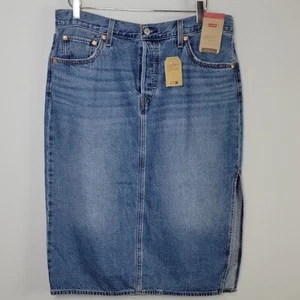 Falda vaquera Levi's Midi larga abertura lateral talla 32 nueva con etiquetas - Imagen 1 de 10