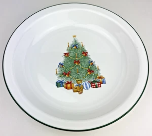 Plato de pastel mágico Corelle Holiday 10" árbol de Navidad oso EE. UU. servir usado en excelente estado - Imagen 1 de 9