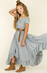 Joyfolie Girl's Braelyn Dress in Heather Gray Size 8 NWT - Picture 1 of 8