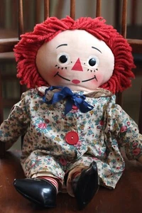 Bambola Knickerbocker anni 70 18" vintage Raggedy Ann, scarpe nere in vernice!!! - Foto 1 di 24