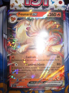 NEUVE FEUNARD EX 🦊✨ CARTE POKEMON DOUBLE BLACK STAR ★★ 038/165 BLOC Ev3.5/151 - Picture 1 of 2