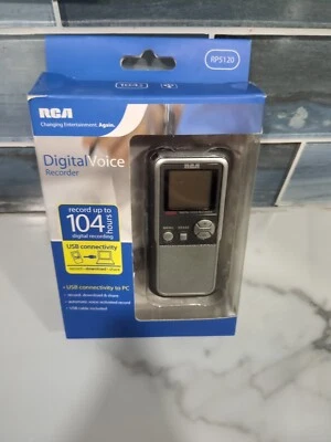 RCA RP5120 (256 MB, 104 Hours) Handheld Digital Voice Recorder Brand OPEN BOX - Image 1 of 4
