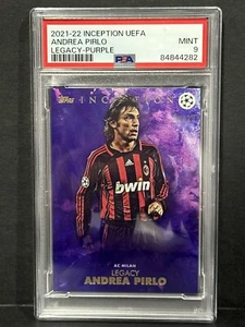 2021-22 Topps Inception UCL Legacy Legend Andrea Pirlo Purple /25 PSA Mint 9 - Picture 1 of 2