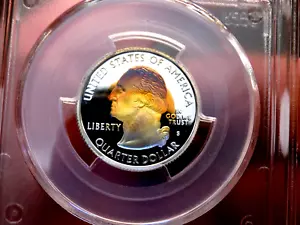 WASHINGTON STATE QUARTER SILVER 2003S WYOMING PCGS PR 69 DCAM RAINBOW MONSTER - Picture 1 of 4