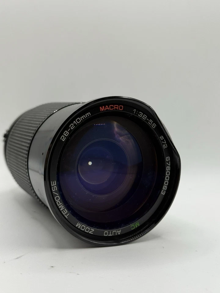 tested tempo-se 28-210mm f/3.8-5.6 mc auto zoom macro lens bent ring ✔️✔️ - Image 1 of 4