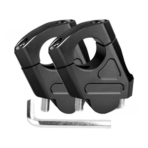 Set of 2 Motorcycle Handlebar Riser Mount Clamps 22mm 78 Inch CNC Aluminum - Picture 1 of 7