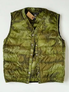 Sugar Cane Camouflage Down Vest XL Jacket Nylon Feather Puffer Japan Made - Picture 1 of 11
