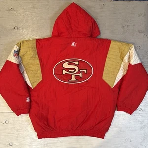 Giacca calcio vintage anni 90 NFL Starter San Francisco SF 49ers full zip taglia XL - Foto 1 di 24