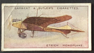 Lambert& Butler Aviation. Card Number4 - Etrich Monoplane - Image 1 of 2