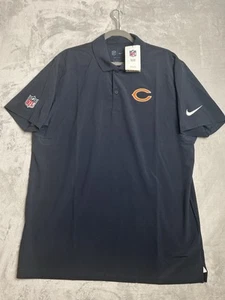 Polo Chicago Bears uomo grande Nike Dri Fit On Field Golf logo NFL cucita - Foto 1 di 10