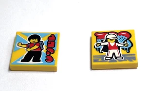 Lego-Minifigur Utensil-Menge 2-Fliese 2 x 2, Musik Album, Tanzen, gelb - Bild 1 von 1