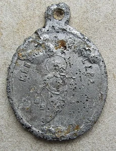 Medaglione medaglia antico cattolico vintage cristiano - Foto 1 di 2
