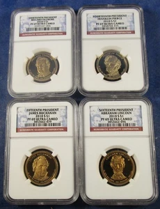 2010 S NGC PF69 PRESIDENTIAL DOLLAR 4 COIN SET - Picture 1 of 6
