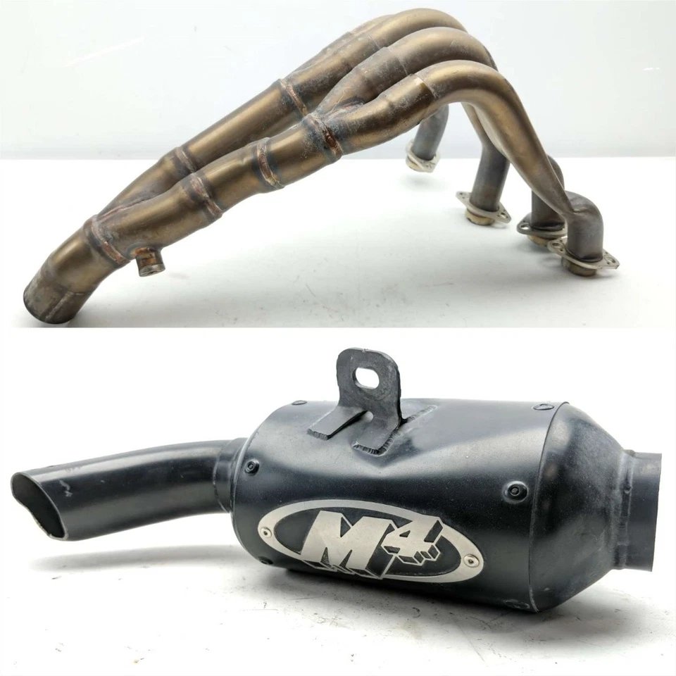 09 Yamaha FZ6R FZ6 Aftermarket M4 YA6522 Full Exhaust Muffler Can Header Pipe - Image 1 of 4