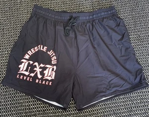 Wrestle Jitsu LXB Level Black MMA Shorts Size Medium / M - Picture 1 of 5
