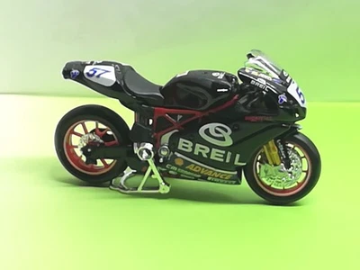 MAISTO MOTO DUCATI 749 N.57 1:18 LORENZO LANZI MODELLINO 2004 NERO BREIL - Immagine 1 di 3