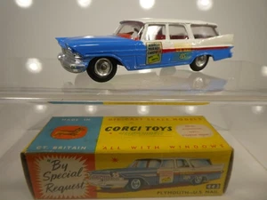 Corgi Toys 443 Plymouth US Mail Boxed Original Excellent - Picture 1 of 21