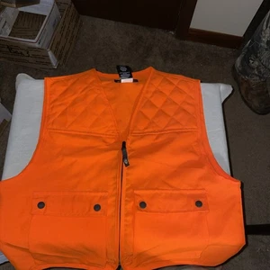 Mossy Oak size 14/16 Blaze Orange Hunting Safety Vest Zippered Quilted Shoulders - Picture 1 of 5