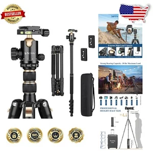 Versatile 77" Camera Tripod & Monopod - Lightweight, Strong, and Adjustable - Picture 1 of 10