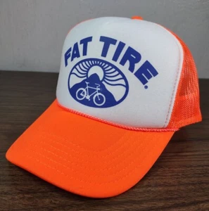 Fat Tire Snapback Rope Trucker Hat Cap Orange Mesh New Belgium Brewing Beer - Bild 1 von 11