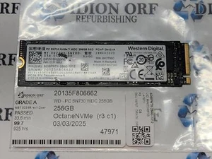 WESTERN DIGITAL 256GB M.2 NVMe 2280 SSD SDBPNTY-256G-1012, Grade A, SKU 15707 - Afbeelding 1 van 1