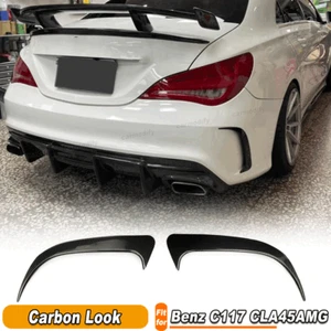 Für Benz C117 CLA200 CLA45AMG Carbon Look Heck Stoßstange SplittersFlossen Flaps - Bild 1 von 10