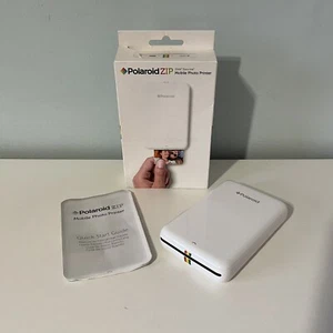 Polaroid Zip Mobile Photo Printer White Zink Zero Ink Instant Photo VGC - Picture 1 of 11