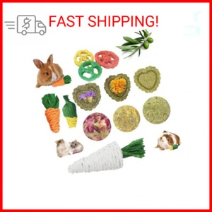 Lacrima Rabbit Chew Toys 12PCS, Guinea Pig Toys, Bunny Toys for Teeth, Chew Toys - Picture 1 of 2